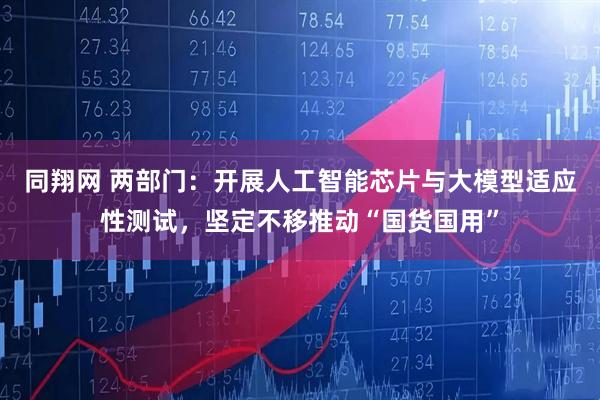 同翔网 两部门：开展人工智能芯片与大模型适应性测试，坚定不移推动“国货国用”