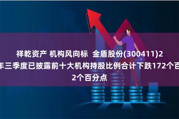 祥乾资产 机构风向标  金盾股份(300411)2025年三季度已披露前十大机构持股比例合计下跌172个百分点