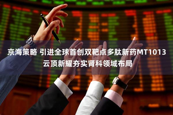京海策略 引进全球首创双靶点多肽新药MT1013 云顶新耀夯实肾科领域布局